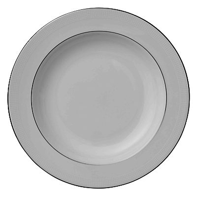 Vera Wang for Wedgwood Blanc sur Blanc Soup Plate, Dia.23cm, White Vera Wang for Wedgwood Blanc sur Blanc Soup Plate, Dia.23cm, White